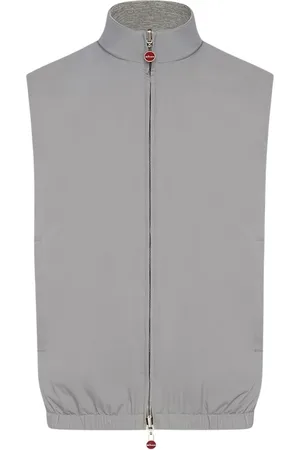Kiton Jassen, Heren, Grijs, 2Xl, Kasjmier, Omkeerbaar Zijden Gilet Jas