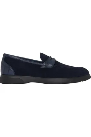 Kiton Schoenen, Heren, Blauw, 40 1/2 EU, Leer, Krokodillenleren Loafer