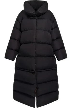 Roberto Cavalli Mantels, Dames, Zwart, L, Polyester, Gewatteerde Pufferjas met Hoge Kraag