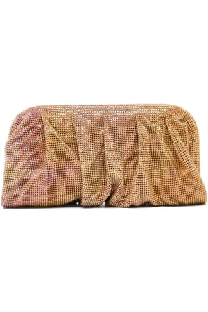 BENEDETTA BRUZZICHES Tassen, Dames, Oranje, ONE Size, Amber Oranje Kristal Clutch Tas
