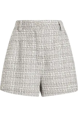 Dolce & Gabbana Korte broeken, Dames, Grijs, XS, Lichtgrijze Riem Broek