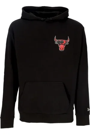 New Era Sweatshirts & Hoodies, Heren, Zwart, L, Katoen, Chicago Bulls Lichtgewicht Hoodie