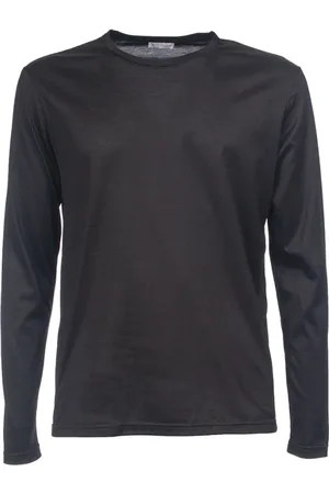 Xacus Tops, Heren, Zwart, XL, Katoen, Lange mouw katoenen jersey T-shirt