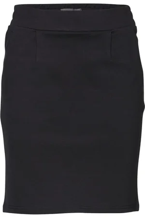 Ichi Rokken, Dames, Zwart, S, Polyester, Zwarte Polyester Minirok