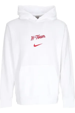 Nike Sweatshirts & Hoodies, Heren, Wit, XL, Katoen, Houston Rockets Club Hoodie Wit