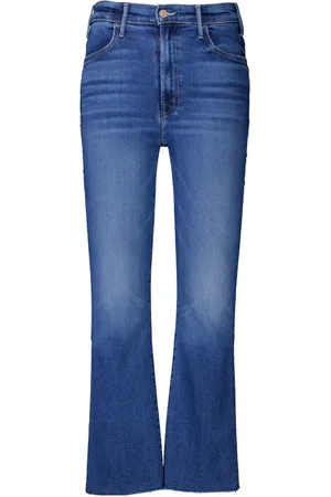 Mother Jeans, Dames, Blauw, W31, Enkel Fray Jeans in Blauw