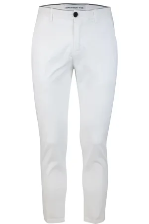 DEPARTMENT FIVE Broeken, Heren, Wit, W31, Katoen, Witte Chino Slim Fit Broek