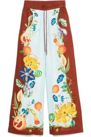 ALÉMAIS Broeken, Dames, Veelkleurig, 2Xs, Bruine Jurk met Koordtaille
