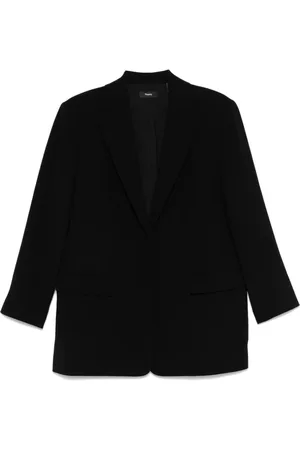 THEORY Jassen, Dames, Zwart, M, Zwarte Schouderpadjas met Klepzakken