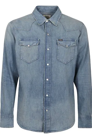 Ralph Lauren Overhemden, Heren, Blauw, S, Katoen, Sportshirt
