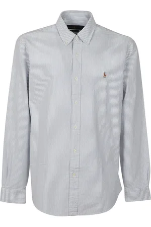 Ralph Lauren Overhemden, Heren, Blauw, XL, Katoen, Sportshirt
