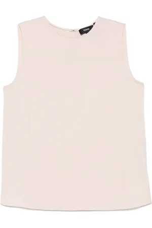 THEORY Tops, Dames, Roze, L, Blush Keyhole Sleeveless Top
