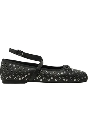 Michael Kors Schoenen, Dames, Zwart, 37 1/2 EU, Leer, Zwarte Flex Balletschoenen