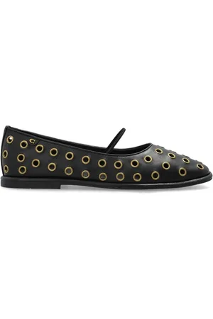 Coach Schoenen, Dames, Zwart, 37 1/2 EU, Leer, Ballet Flats Emilia
