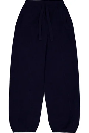 LANEUS Broeken, Heren, Blauw, L, Kasjmier, Kasjmier en Zijden Jumpsuit Stijl Broek