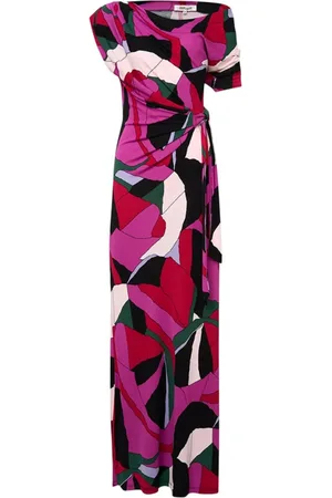 Diane von Furstenberg Kleedjes, Dames, Veelkleurig, S, Eliana Maxi Jurk