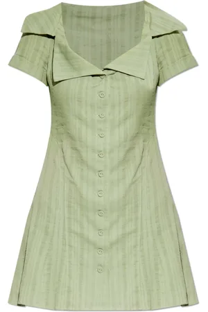 Cult Gaia Kleedjes, Dames, Groen, M, Katoen, Jurk Alix