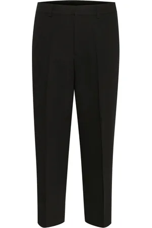 Kaffe Broeken, Dames, Zwart, 3Xl, Cropped Zipper Broek Zwart Diep