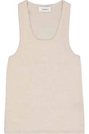 LANEUS Tops, Dames, , S, Wol, Tanktop Ronde Hals