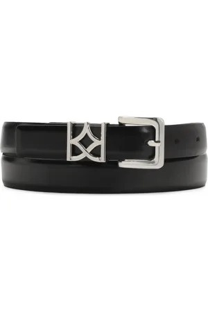 Kazar Accessoires, Dames, Zwart, 110 CM, Leer, Smalle leren riem met logogesp