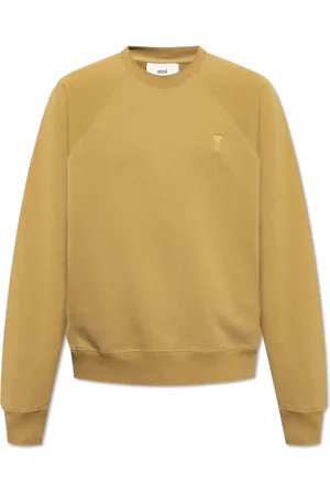 Ami Sweatshirts & Hoodies, Heren, Groen, L, Katoen, Sweatshirt met logo