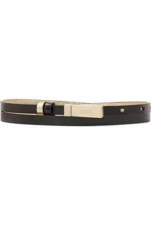 Kazar Accessoires, Dames, Zwart, 110 CM, Leer, Smalle leren band in zwart