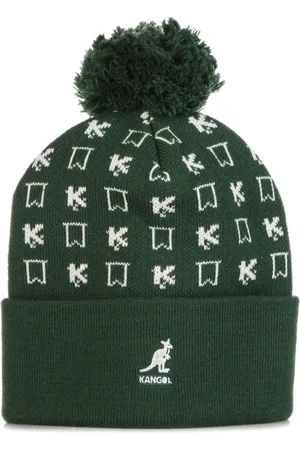 Kangol Accessoires, unisex, Groen, ONE Size, Middeleeuwse Nostalgie Pom Pom Beanie Groen
