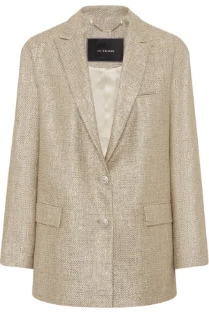 Kiton Jassen, Dames, , M, Satijn, Lamé Effect Viscose Jas