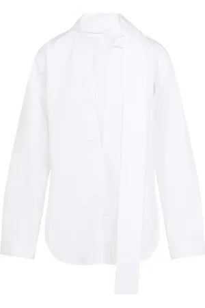 Alaïa Blouses & Shirts, Dames, Wit, S, Katoen, Elegante Witte Blouse voor Vrouwen