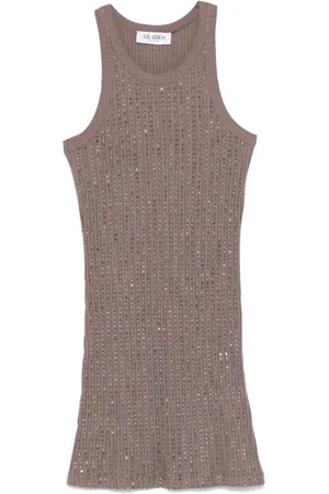 The Attico Kleedjes, Dames, Bruin, S, Bruine Jurken voor een Stijlvolle Look