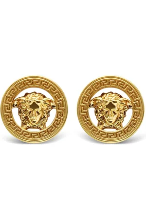 VERSACE Accessoires, Dames, Geel, ONE Size, Gouden Vlindersluiting Sieraden Gemaakt in Italië