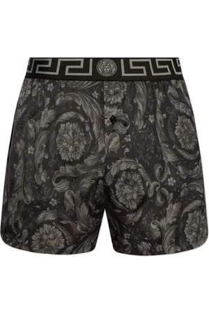 VERSACE Ondergoed, Heren, Zwart, S, Ondergoed shorts met barokpatroon
