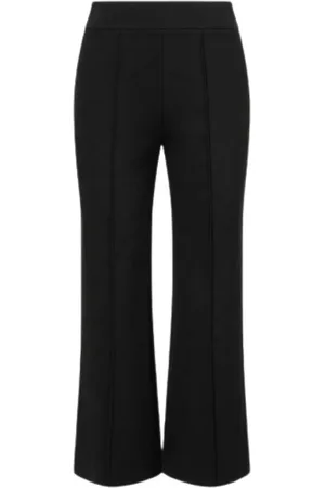 Staud Broeken, Dames, Zwart, XL, Stretchy Ponte Gebreide Enkelpantalon
