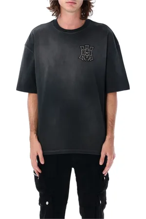 AMIRI Tops, Heren, Zwart, M, Katoen, Zwarte Katoenen MA Hollywood T-Shirt