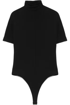 WARDROBE.NYC Tops, Dames, Zwart, M, Zwarte korte mouw bodysuit