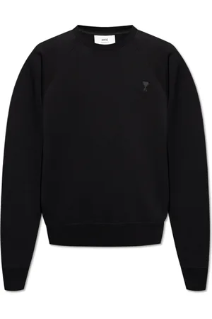Ami Sweatshirts & Hoodies, Heren, Zwart, XL, Katoen, Sweatshirt met logo