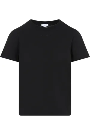 Alaïa Tops, Dames, Zwart, S, Katoen, Zwart T-shirt Dameskleding