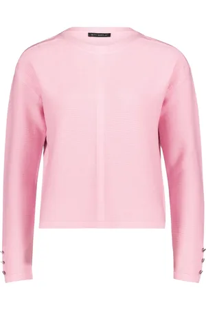 Betty Barclay Truien, Dames, Roze, 2Xl, Fijngebreide trui met structuur