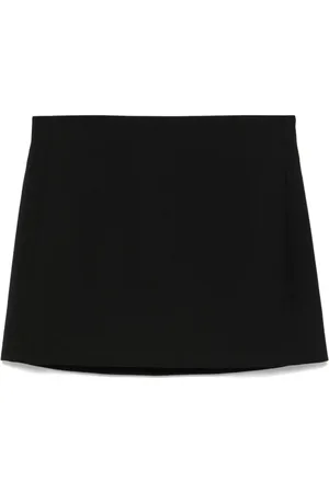 WARDROBE.NYC Rokken, Dames, Zwart, L, Wol, Zwarte Column Mini Rok