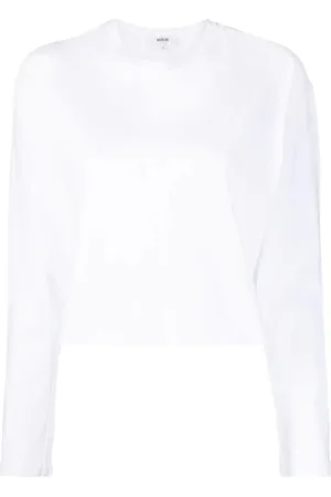 AGOLDE Tops, Dames, Wit, L, Katoen, Witte Katoenen T-shirt