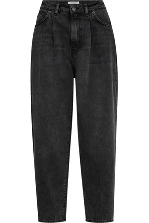 Co`Couture Jeans, Dames, Zwart, M, Katoen, Zwarte Plooi Jeans 31430