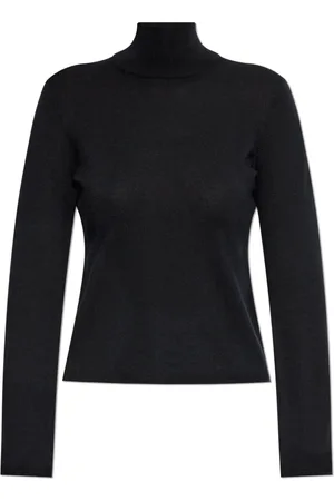 Max Mara Truien, Dames, Zwart, XS, Leer, Turtleneck Patroni