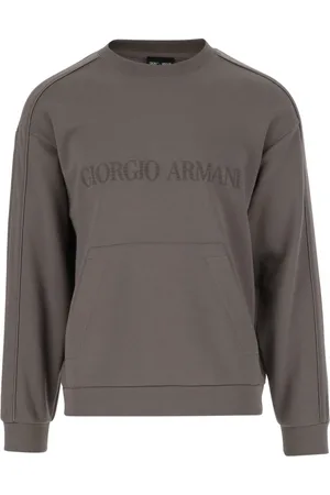 Giorgio Armani Sweatshirts & Hoodies, Heren, Grijs, L, Elegante Grijze Sweaters