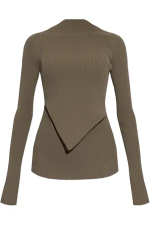 Rick Owens Truien, Dames, Bruin, S, Geribbelde top Babel