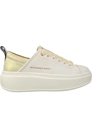 Alexander Smith Schoenen, Dames, Wit, 37 EU, Leer, Wembley High Leren Sneaker Wit