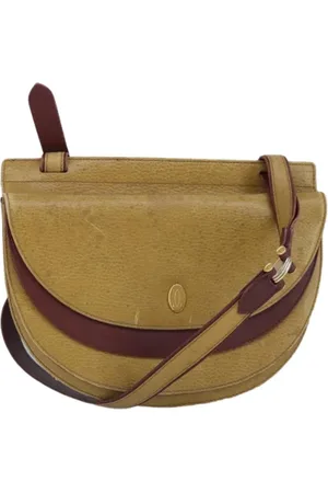Cartier Pre-owned, Dames, , ONE Size, Leer, Tweedehands leren schoudertassen