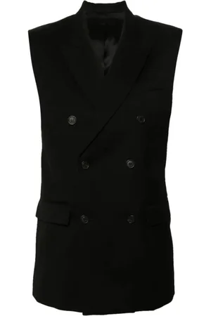 WARDROBE.NYC Jassen, Dames, Zwart, S, Wol, Zwart Double Breasted Vest