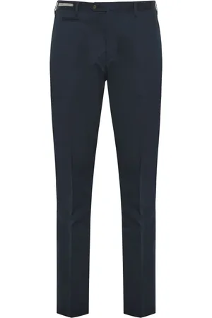 corneliani Broeken, Heren, Blauw, 2Xl, Katoen, Katoenen broek met zij- en achterzakken