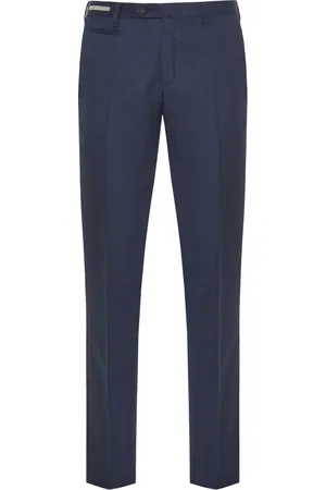 corneliani Broeken, Heren, Blauw, 3Xl, Wol, Wollen broek met zakken