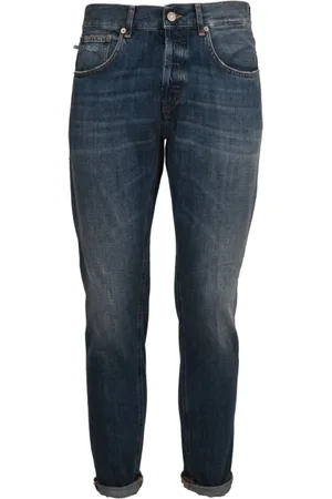 Dondup Jeans, Heren, Blauw, W33, Katoen, Slim Fit Katoenen Jeans